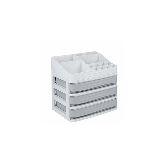 ELUCHANG Cosmetic Makeup Organizer Plastic Storage Box with Drawer Lipsticks Holder Desktop Sundry Storage Case