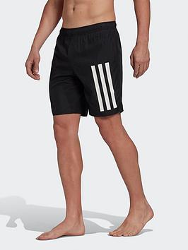 adidas Classic Length 3-stripes Swim Shorts, Blue/Blue, Size L, Men