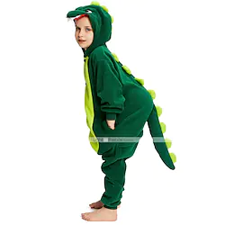 Kid's Kigurumi Pajamas Dinosaur Animal Patchwork Onesie Pajamas Polar Fleece Cosplay For Boys and Girls Christmas Animal Sleepwear Cartoon Festival / Holiday Costumes / Machine wash / Hand wash Lightinthebox