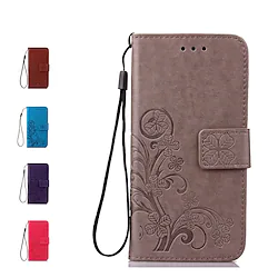 Phone Case For Samsung Galaxy Full Body Case J7(2017) J7 (2016) J5(2017) J5 (2016) J3 J3 (2016) Wallet Card Holder Flip Flower Hard Genuine Leather Lightinthebox