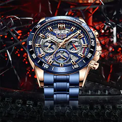 LIGE Quartz Watch Steel Band Watches for Men's Men Analog Quartz Modern Style Waterproof Noctilucent Stainless Steel Stainless Steel / One Year Lightinthebox