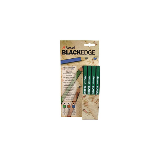 Rexel Blackedge Carpenters Pencils - Hard, Box of 12 , 34332