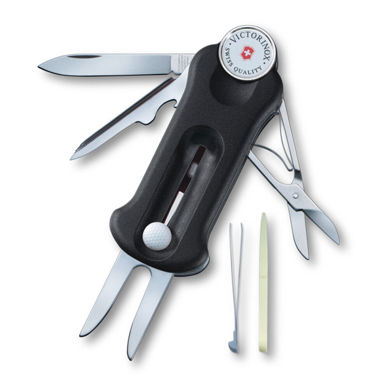 Genuine Victorinox GOLFTOOL BLACK - 10 function golfers tool - Swiss Made