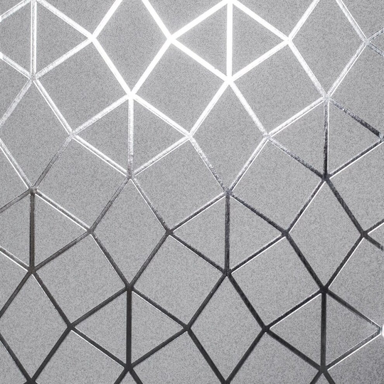 Fine Decor Platinum Geo Trellis Silver Wallpaper FD42489