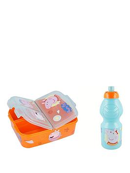 Peppa Pig Sports Water Bottle And Lunch Box