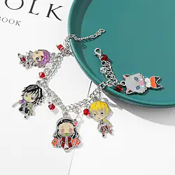 Cosplay Accessories Inspired by Demon Slayer: Kimetsu no Yaiba Kamado Nezuko Inosuke Hashibira Anime Cosplay Accessories Bracelets Alloy Men's Women's Halloween Costumes Lightinthebox