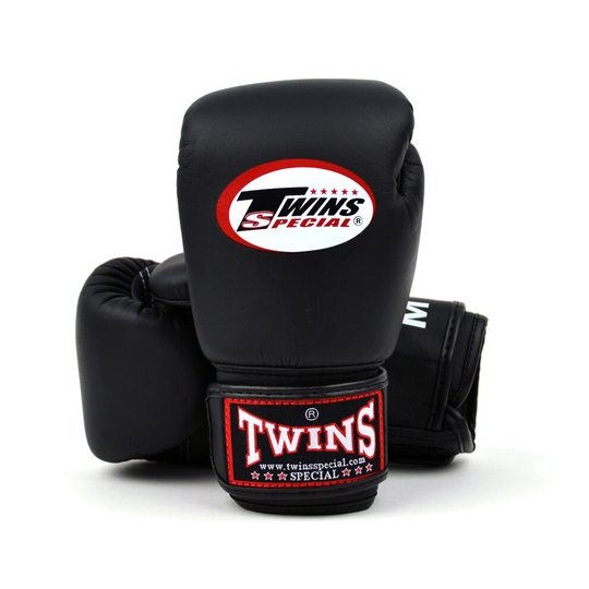 TWINS BGVS CHILDRENS SYNTHETIC BOXING GLOVES - BLACK - MEDIUM