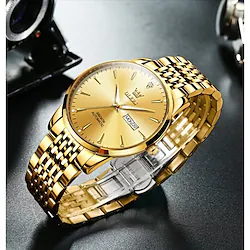 OLEVS Watch Decorated Luminous Calendar Week Display Automatic Mechanical Watch Waterproof Men's Watch Lightinthebox