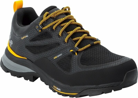 Jack Wolfskin Mens Outdoor Shoes Force Striker Texapore Low Black/Burly Yellow XT 40