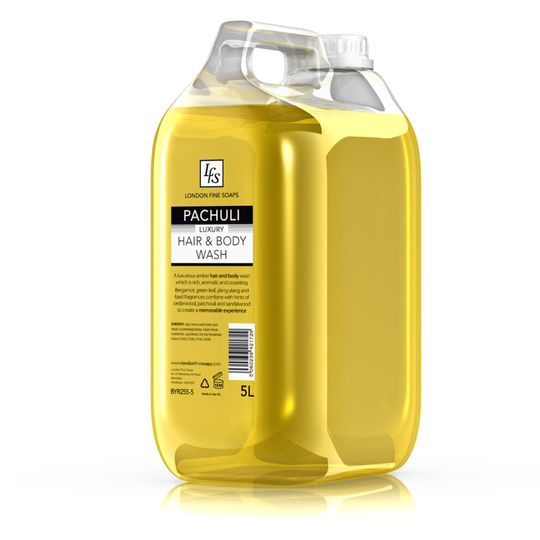 London Fine Soaps Pachuli Luxury Hair & Body Wash ~ 2 x 5 Litres
