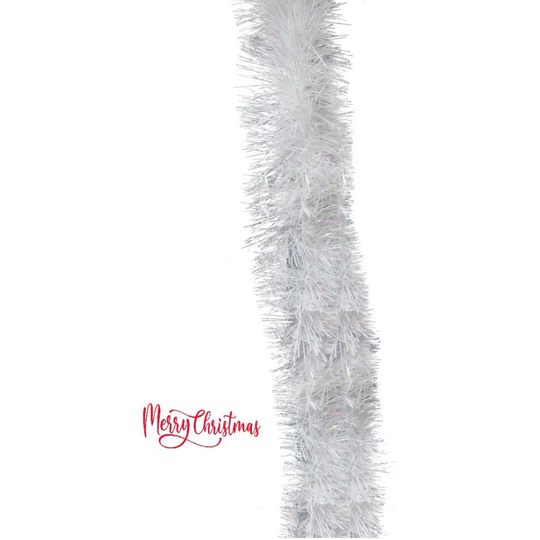 (Iridescent White Ice Tinsel) SRV Hub®️Christmas 2M Fine Cut Tinsels Garlands