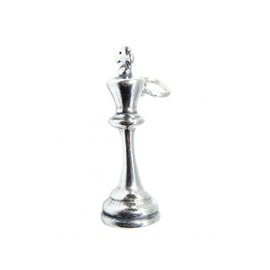 King Chess Piece sterling silver charm .925 x 1 Kings Pieces charms