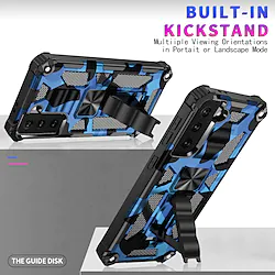 Phone Case For Samsung Galaxy Back Cover Bumper A73 A53 A33 S22 Ultra Plus S21 FE S20 A72 A52 A42 Note 20 Ultra A71 A51 Full Body Protective Kickstand Military Grade Protection Camouflage TPU Lightinthebox