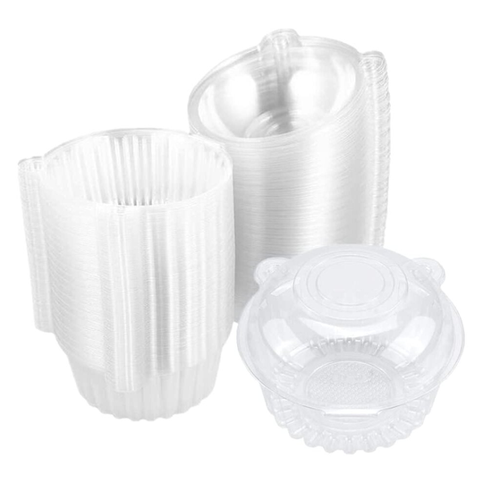 100Pcs Clear Cupcake Boxes Single Cupcake Boxes Individual Cupcake Box
