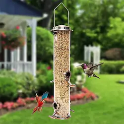 Finch Bird Feeder Hanging Metal Thistle Seed Feeder Goldfinch Feeder for Outdoors Garden Stainless Steel Lightinthebox