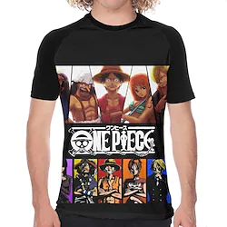 Inspired by One Piece Monkey D. Luffy T-shirt Cartoon Manga Anime Graphic Street Style T-shirt For Men's Women's Unisex Adults' 3D Print 100% Polyester Lightinthebox