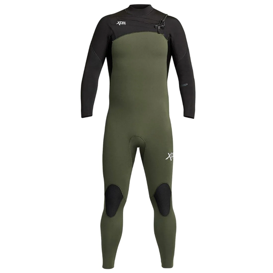 Xcel Mens 3/2mm Comp Chest Zip Wetsuit - Dark Forest/Black