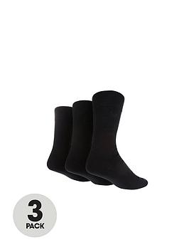 Pringle 3Pk Gentle Grips Socks - Black