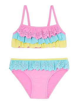 Accessorize Girls Lasercut Bikini - Multi, Multi, Size Age: 3-4 Years, Women