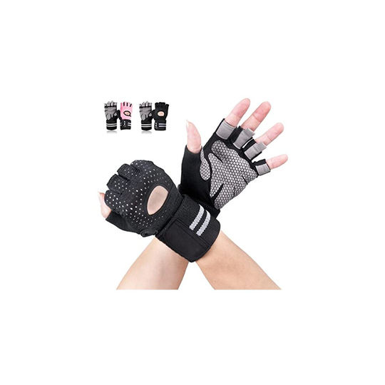 Gym Gloves - SLB Training Gloves with Full Wrist Support, Palm Protection and Extra Grip, Breathable Sport Gloves, Great for Weight lifting/Cross