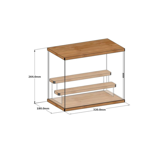 (Three Layer) Clear Acrylic Display Case Countertop Box Cube Organizer Stand Dustproof Protection Showcase for Action Figures Collectibles Birthday/Ch