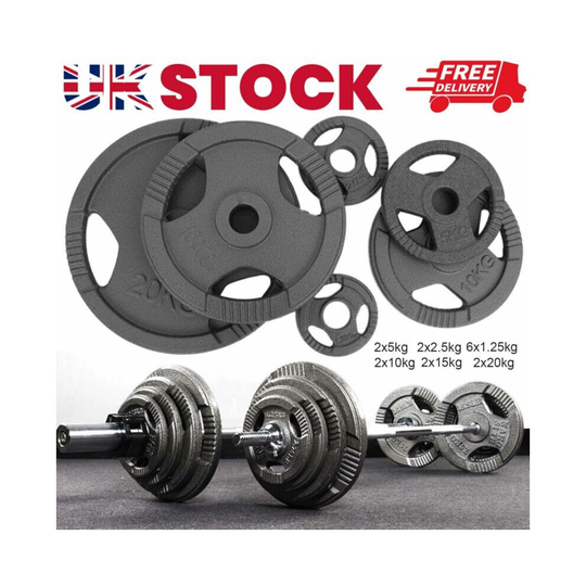 Weight Plates for Dumbbells & Weights Lifting Bars Gym Barbell 4x1.25KG