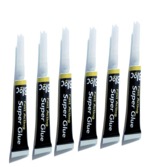 FAST ACTING SUPER GLUE TUBES QUICK BONDS SET