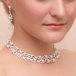 Drop Earrings Imitation Pearl Imitation Diamond 1 Necklace Earrings Women's Classic Geometric Jewelry Set For Party Wedding Lightinthebox