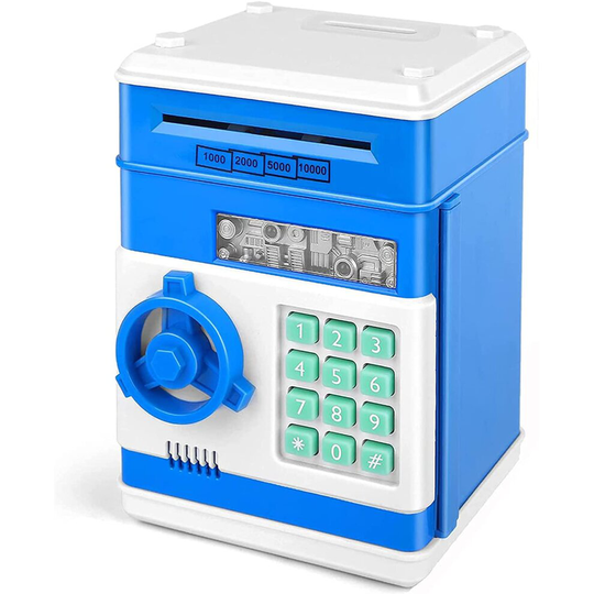 KID ATM CASH MACHINE COUNTER SAVING MONEY BOX (BLUE)