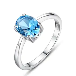Ring Party Classic Light Blue S925 Sterling Silver Precious Stylish Simple 1PC Synthetic Diamond / Women's Lightinthebox