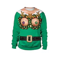 Inspired by Christmas Elf Cosplay Costume Hoodie Anime Graphic Hoodie For Men's Women's Unisex Adults' 3D Print 100% Polyester Lightinthebox