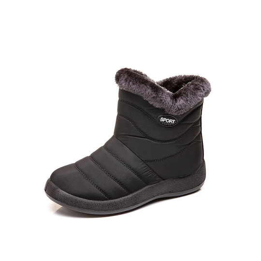 (Black, 36) Ladies Fur Lined Snow Boots Womens Warm Winter Fashion Grip Sole Boots Shoes UK Size