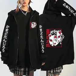 Inspired by Demon Slayer Kamado Tanjirou Cartoon Manga Back To School Anime Harajuku Graphic Kawaii Hoodie For Men's Women's Couple's Adults' Hot Stamping 100% Polyester Lightinthebox