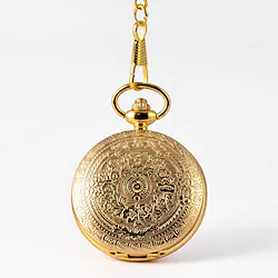 Fashion Luxury Gold Double Side Pattern Retro Quartz Pocket Watch Men And Women With Waist Chain Pocket Watch for Men Analog Digital Quartz Vintage Large Dial Alloy Lightinthebox