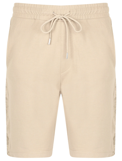 Shorts St Harison Jogger Shorts with Rose Embroidery In Sand - Saint & Sinner / XS - Tokyo Laundry