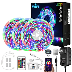 LED WIFI Smart Strip Light 5M 10M 15M 20M RGB APP Music Sync Waterproof 2835 SMD Color Changing Work with Alexa Google for Bedroom Home TV BackLight DIY Decoration Lightinthebox