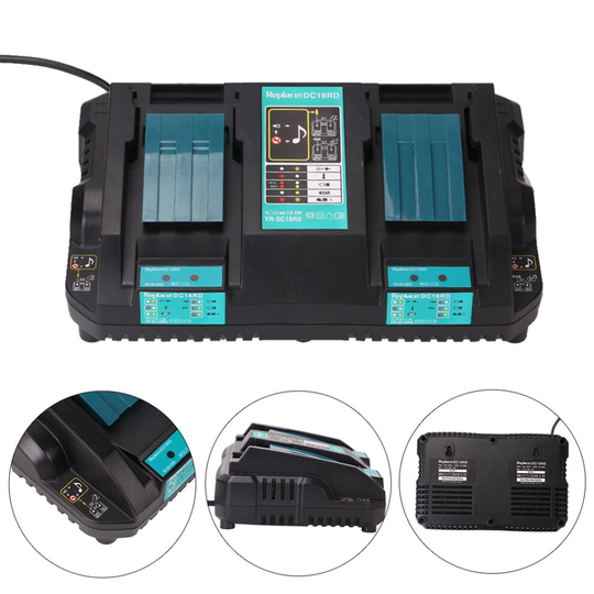 Dual Port Rapid Battery Charger LXT - UK Plug For 7.2V-18V Li-ion
