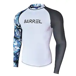 Men's Rash Guard UV Sun Protection UPF50 Breathable Long Sleeve Sun Shirt Swim Shirt Swimming Surfing Beach Water Sports Patchwork Summer / High Elasticity / Quick Dry / Lightweight / Quick Dry Lightinthebox