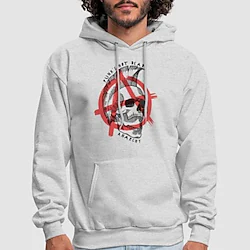 Inspired by punk Punk's not dead! Anarchy Hoodie Cartoon Manga Anime Front Pocket Graphic Hoodie For Men's Women's Unisex Adults' Hot Stamping 100% Polyester Lightinthebox
