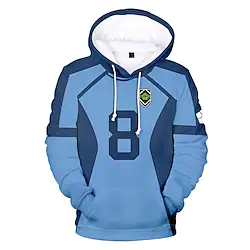 Inspired by Blue Lock Isagi Yoichi Hoodie Cartoon Manga Print Front Pocket Graphic Hoodie For Men's Women's Unisex Adults' 3D Print Polyster Casual Daily Lightinthebox