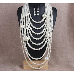 1 set Bridal Jewelry Sets For Women's Resin Party Holiday Imitation Pearl Layered Star Lightinthebox