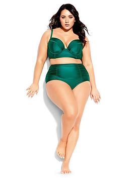 City Chic Grenada Underwire Top - Emerald