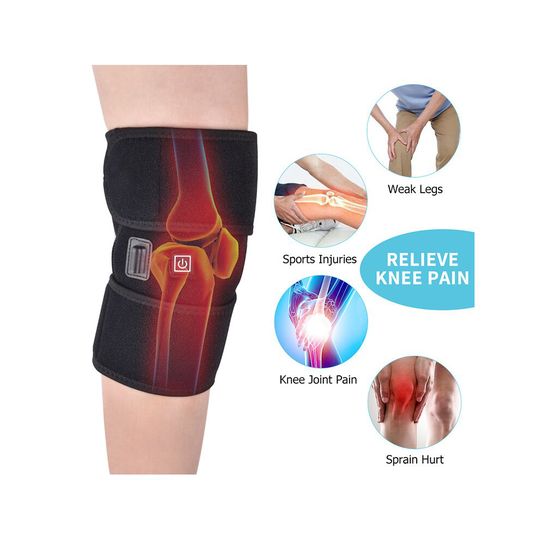 (with box) Heating Knee Pads Knee Brace Support Pads Thermal Heat Therapy Wrap Hot Compress Knee Massager for Cramps Arthritis Pain Relief