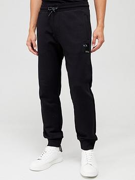 Armani Exchange AX You, Me, Us Box Logo Joggers - Black, Black, Size Xs, Men