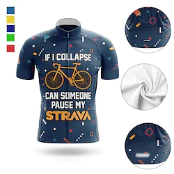 21Grams Men's Cycling Jersey Short Sleeve Bike Top with 3 Rear Pockets Mountain Bike MTB Road Bike Cycling Breathable Quick Dry Moisture Wicking Reflective Strips Green Purple Yellow Graphic Lightinthebox