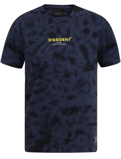 T-Shirts Antos Motif Tie Dye Cotton Jersey T-Shirt In Blue - Dissident / S - Tokyo Laundry