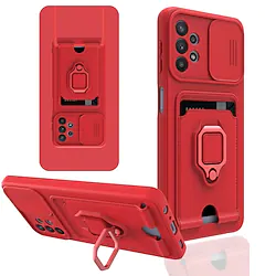 Phone Case For Samsung Galaxy Back Cover Protective Cover with Stand A73 A53 A33 A21S A02S A10S Card Holder Dustproof Solid Colored TPU Lightinthebox