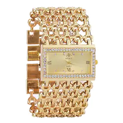 Quartz Watch for Women Analog Quartz Luxury Calendar / date / day Chronograph Hollow Engraving Alloy / One Year Lightinthebox