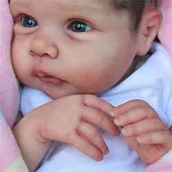 20inch Reborn Baby Doll Already Painted Reborn Baby Doll Miley Same As Picture Lifelike Soft Touch 3D Skin Painted Hair Visible Veins Lightinthebox