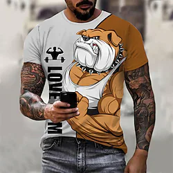 Inspired by Animal Bulldog T-shirt Anime Cartoon Anime Classic Street Style T-shirt For Men's Women's Unisex Adults' 3D Print 100% Polyester Lightinthebox